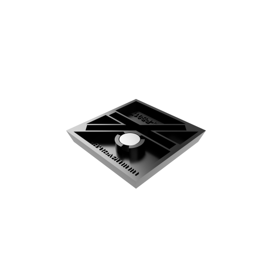 Podstawki kwadratowe 25x25 mm z miejscem na magnes – 20 sztuk